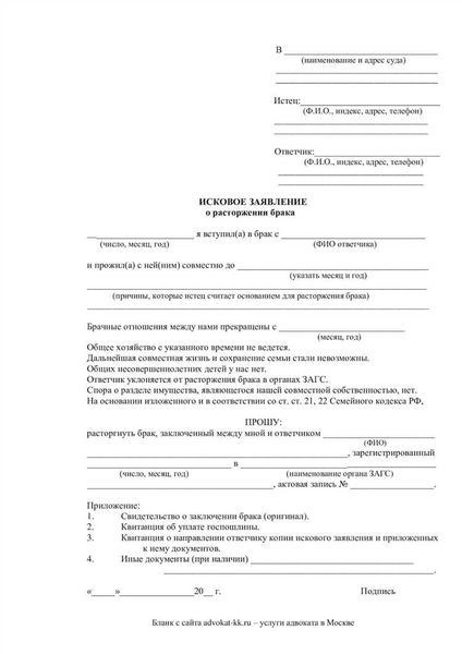 Рекомендации по подаче на развод в Российском суде