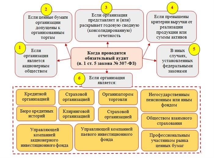 Критерии проведения обязательного аудита